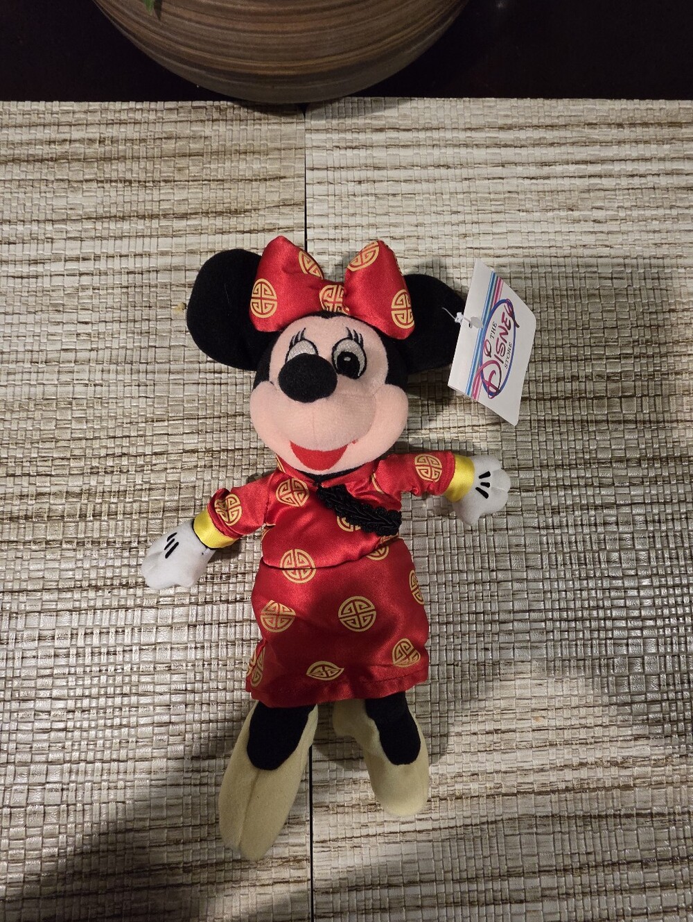 Disney Minnie Mouse Y2K CHINESE NEW YEAR Red Satin Commoto Plush Hard To Find!